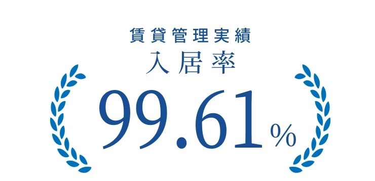 賃貸管理実績 居率 99.61%